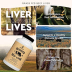 Ancestral Supplements Beef Liver Support Capsules, Iron & Energy, 180 Ct