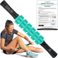 Muscle Roller Stick, Green, Hand Held Body Massager, 9 Rollers