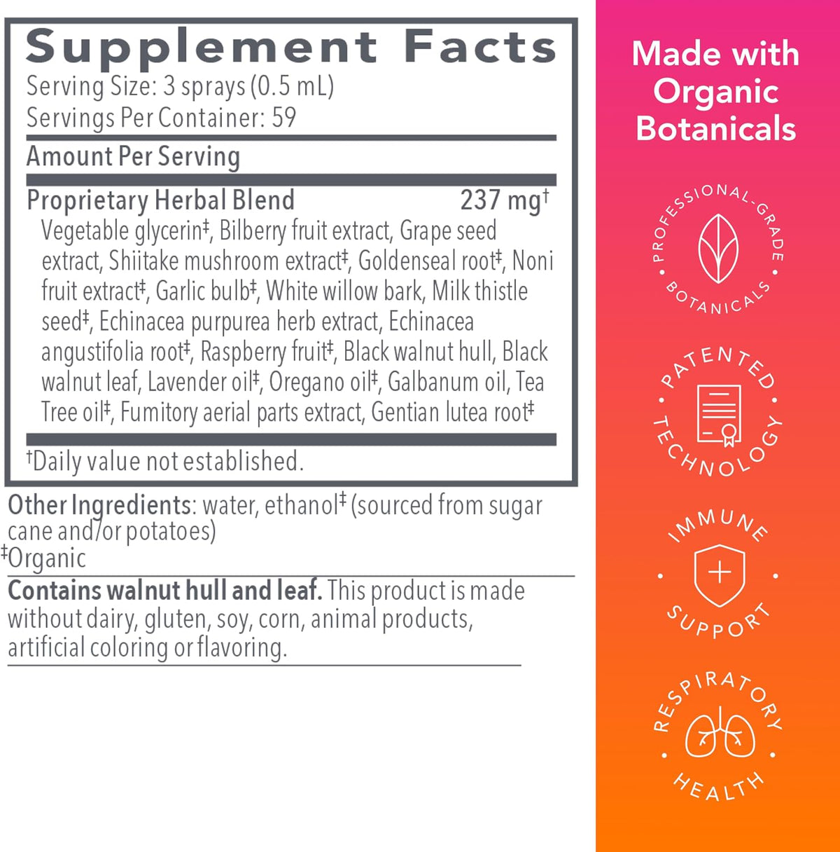Biocidin TS Daily Immune Support Throat Spray, 1 Fl Oz