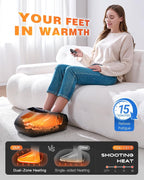 KINGJOY Foot Massager with Heat for Neuropathy and Plantar Fasciitis Relief | Deep Kneading FSA Eligible HSA Shiatsu feet massager, Multi-Level Modes, Remote Control, Self Care Gift for Mom Dad,Size 14