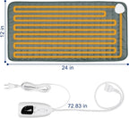 Electric Heating pad with 6 Heat Settings, Auto Shut Off, Dry Electric Heating for Back Neck Knee Arms Legs Shoulder Heat Pads for Christmas Birthday Father Mother's Day (24"X12", Gray Green)