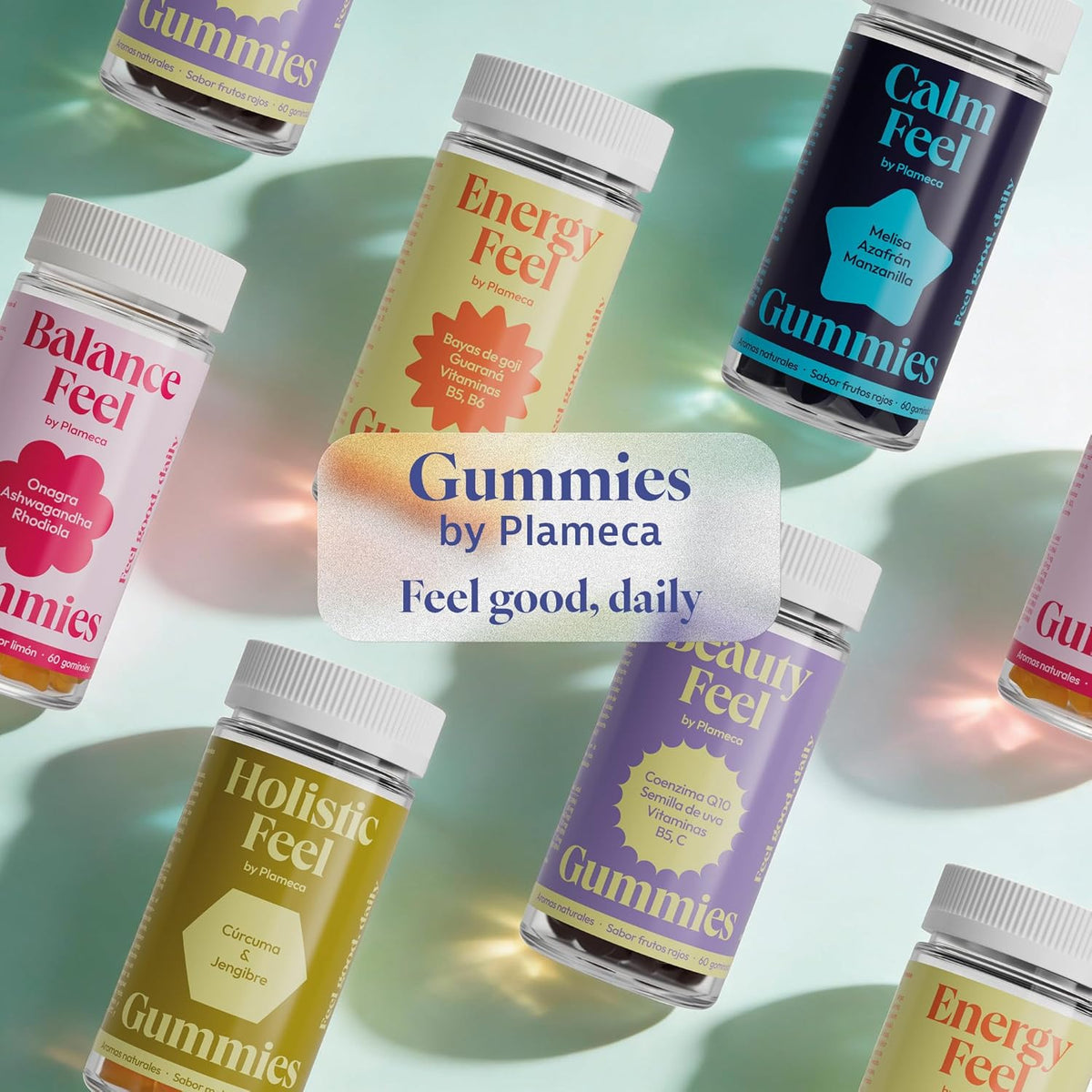 Balance Feel - Your Hormonal Balance - Your Feminine Wellness - Complete Formula with Ashwagandha, Evening Primrose, Rhodiola and More - 60 Lemon Flavored Gummies - by Plameca