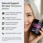 Menopause Supplements for 45+ Women | Hot Flash, Night Sweat & Mood Swing Relief | Ayurvedic Herbal Blend with Shatavari, Ashwagandha, Black Cohosh | Eases Dryness & Boosts Libido | 60 Capsules