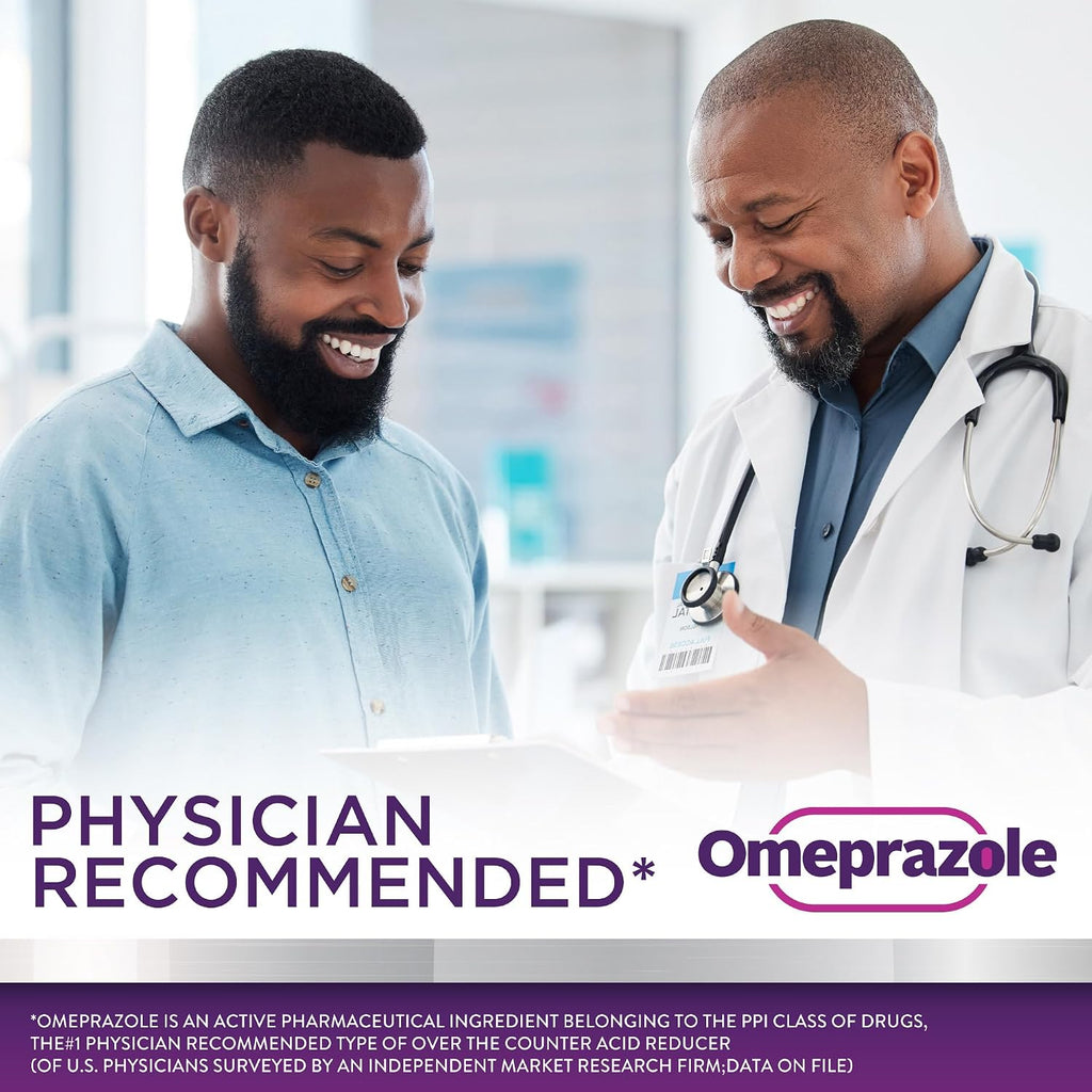 GoodSense Omeprazole Delayed Release Tablets 20 mg, Stomach Acid Reducer for Frequent Heartburn Treatment, 42 Count