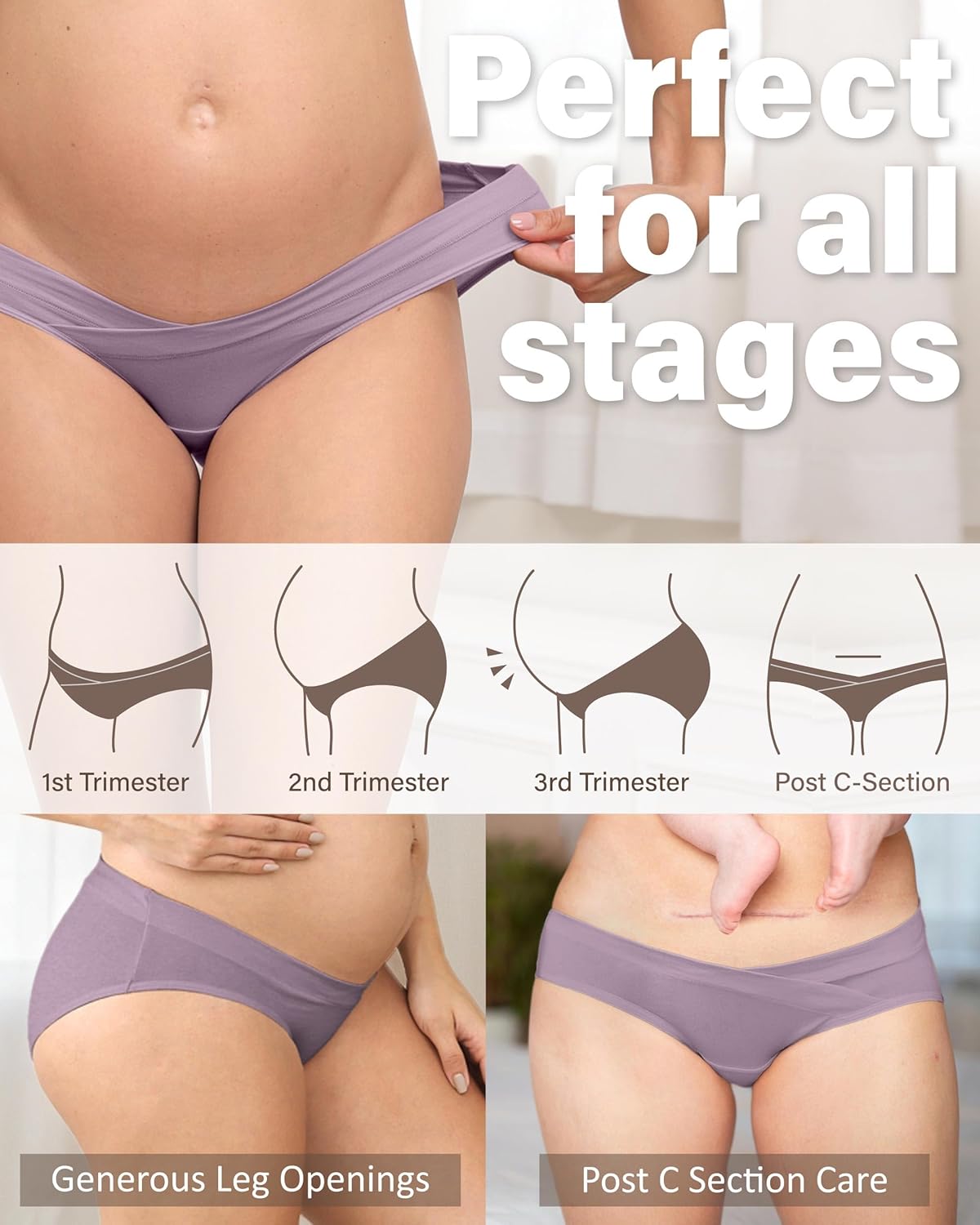 Intimate Portal Cotton Pregnant Panties | Premama & Postpartum | Bikini Panties
