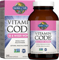 Garden of Life Vitamin Code Multivitamin for Women 50 & Over, 240 Capsules, Vitamins for Women 50 Plus with B Vitamins, Vitamins A, C, D3, E & K, CoQ10, Probiotics & Enzymes