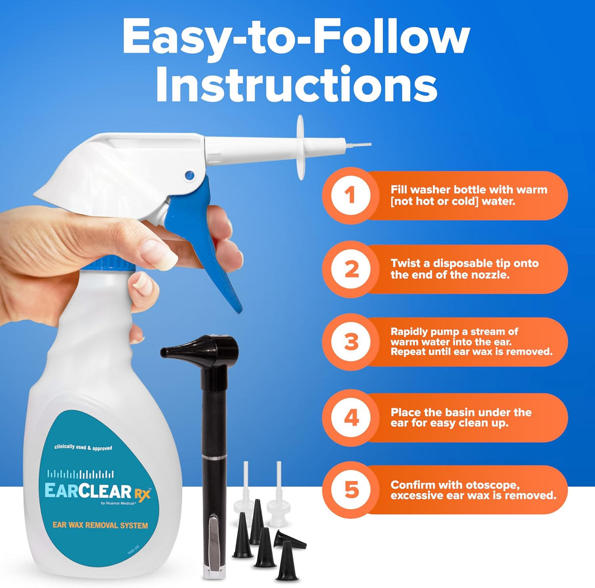 Flexible Tip Ear Cleaning Kit for Adults & Kids, Ear Wax Removal, 6-Piece
