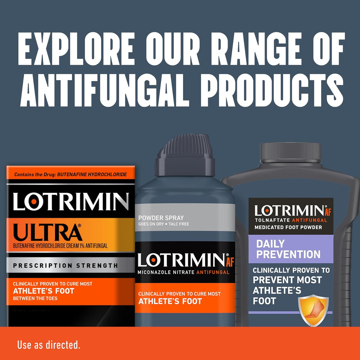 Lotrimin AF Athlete's Foot Powder Spray, Miconazole Nitrate 2%, Clinically Proven Effective Antifungal Treatment of Most AF, Jock Itch and Ringworm, 4.6 Ounce (Pack of 3)