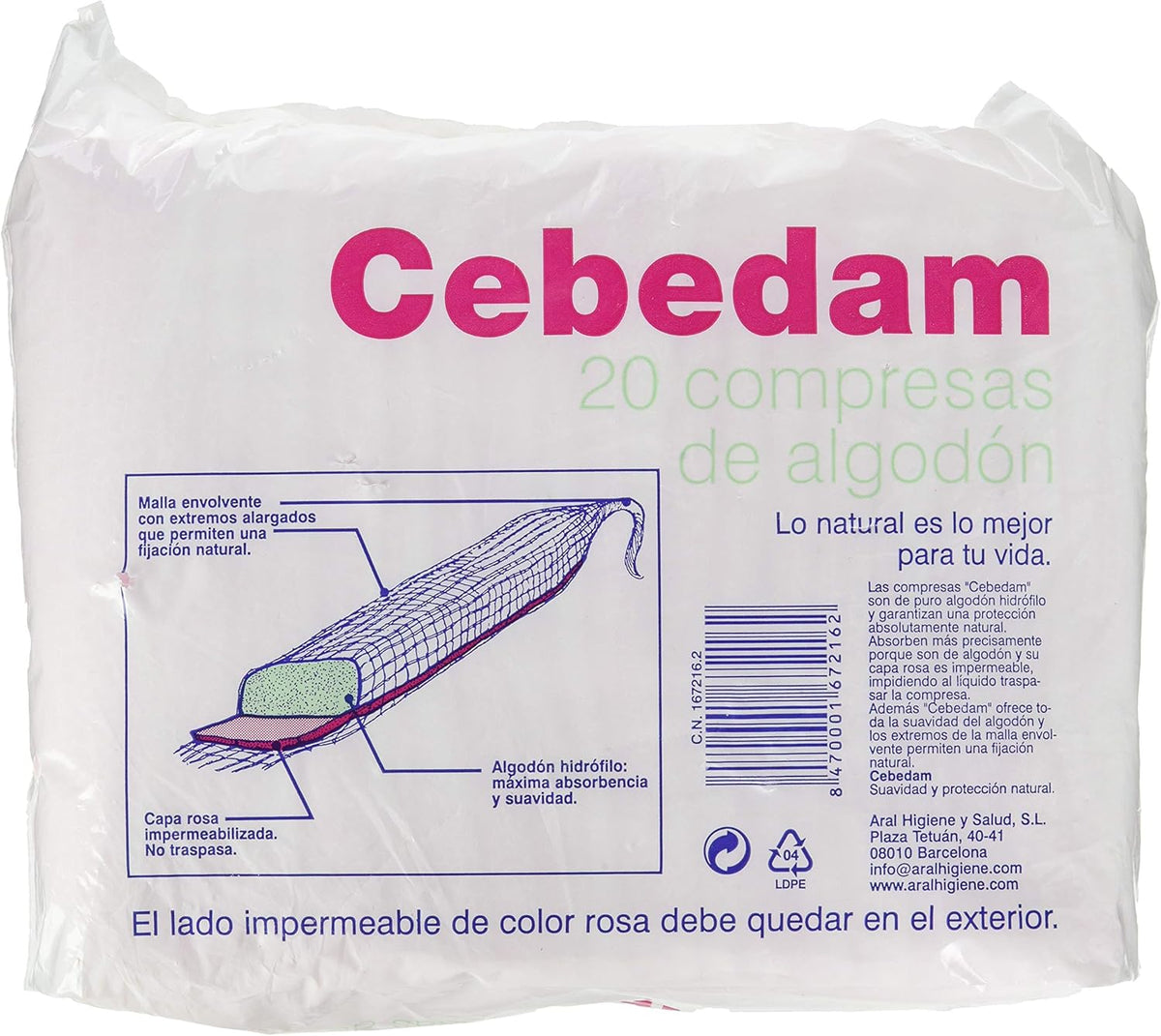 100% Cotton Tocological Pads (20 uds) – Lightweight, Hypoallergenic and Ultra Absorbent for Postpartum and Gynecological Interventions