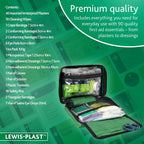LEWIS-PLAST Complete First Aid Kit 90 Pieces Outdoor First Aid Kit - European Standards Compliant Kit