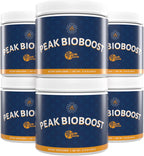 Peak BioBoost - Prebiotic Fiber Supplement for Gut Health - Easy to Dissolve Unflavored Fiber Powder - Non-GMO - No Gluten, Soy or Dairy - 6-Month Supply - 180 Servings, 6 Packs