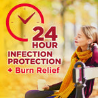 Amazon Basic Care First Aid Antibiotic + Burn Relief, Maximum Strength Triple Antibiotic Ointment for Minor Cuts, Scrapes, Infection Protection, 1 ounce (Pack of 1)
