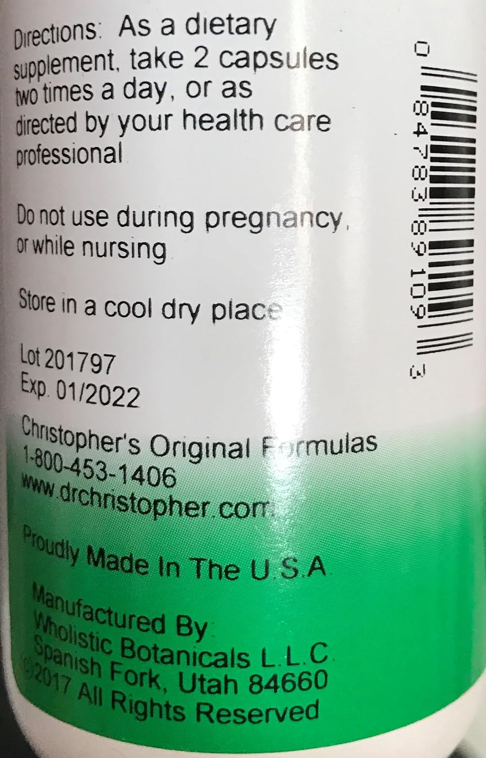 Christopher's Original Formulas Sinus Plus, Sinus Support Capsules, Whole Herb Synergistic Blend, 100 Count