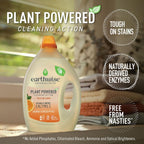 Earthwise Orange & Eucalyptus Laundry Washing Detergent Liquid 2L, 40 Washloads, Suitable for Front & Top Loader, Tough on Stains, Plant Powered Cleaning Action with Naturally Derived Enzymes