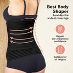 3 in 1 Postpartum Belly Support Recovery Wrap Band (Midnight Black, M/L) | Postpartum Belly Band, After Birth Brace, Slimming Girdles, Body Shaper Waist Shapewear, Post Surgery Pregnancy Belly Support