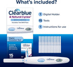 Clearblue & Natural Cycles Birth Control Ovulation Test Refill Pack, 15 Digital Ovulation Tests