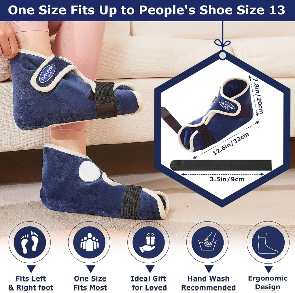 CAMECO 1 Pair Foot Heating Pad for Feet Neuropathy, Heated Foot Warmers for Women Men, Under Desk Plug in Foot Heat Therapy Pad for Feet & Ankles Plantar Fasciitis Pain Relief, 86-158? Temperature