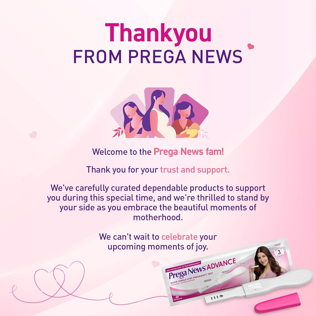 Prega News Advance, HCG Home Pregnancy Test, Midstream Urine Test Kit, One Step Pregnancy Test, Easy to Use, Accurate Result in Just 3 Minutes x Pack of 1 (2)