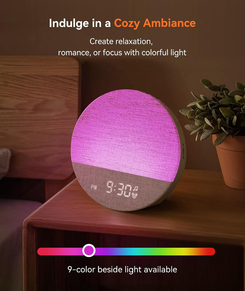 Dreamegg Sunrise 1 Alarm Clock, Wake up Light, White Noise Machine for Adults