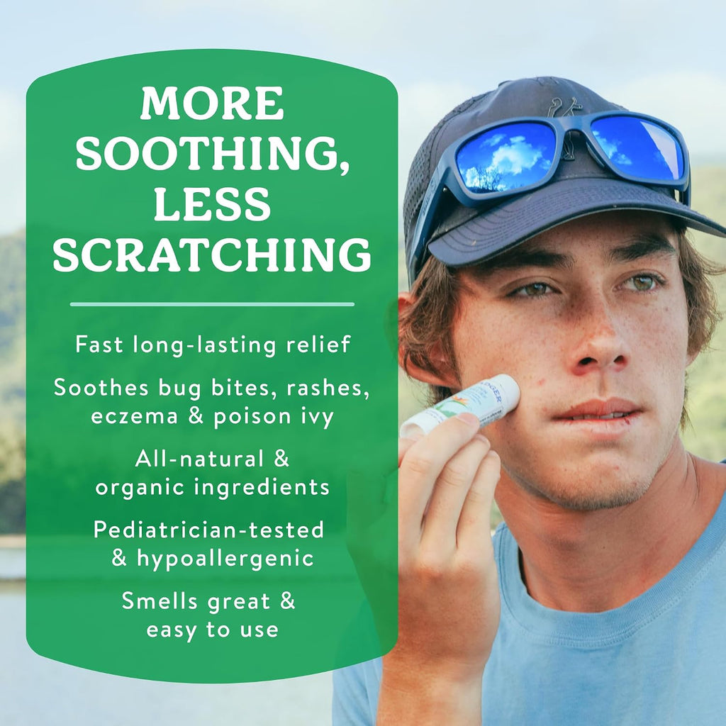Badger Bug Bite Itch Relief Stick, Organic, Anti-Itch Balm, Soothing, .6 oz