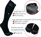Plus Size Compression Knee High Socks, Wide Calf Extra Large for Men and Women, Comfortable Cotton