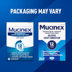 Mucinex 12 Hour 600 mg Guaifenesin Extended-Release Tablets for Excess Mucus Relief, Expectorant Aids Excess Mucus Removal, Chest Congestion Relief, 20 Bi-Layer Tablets