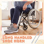 2 Pcs 31.5'' Extra Long Handled Shoe Horn Metal Shoehorn for Men Women Multifunctional Stainless Dressing Stick for Elderly Disabled Limited Mobility, Standing Reach Assist for Senior (Mixture)