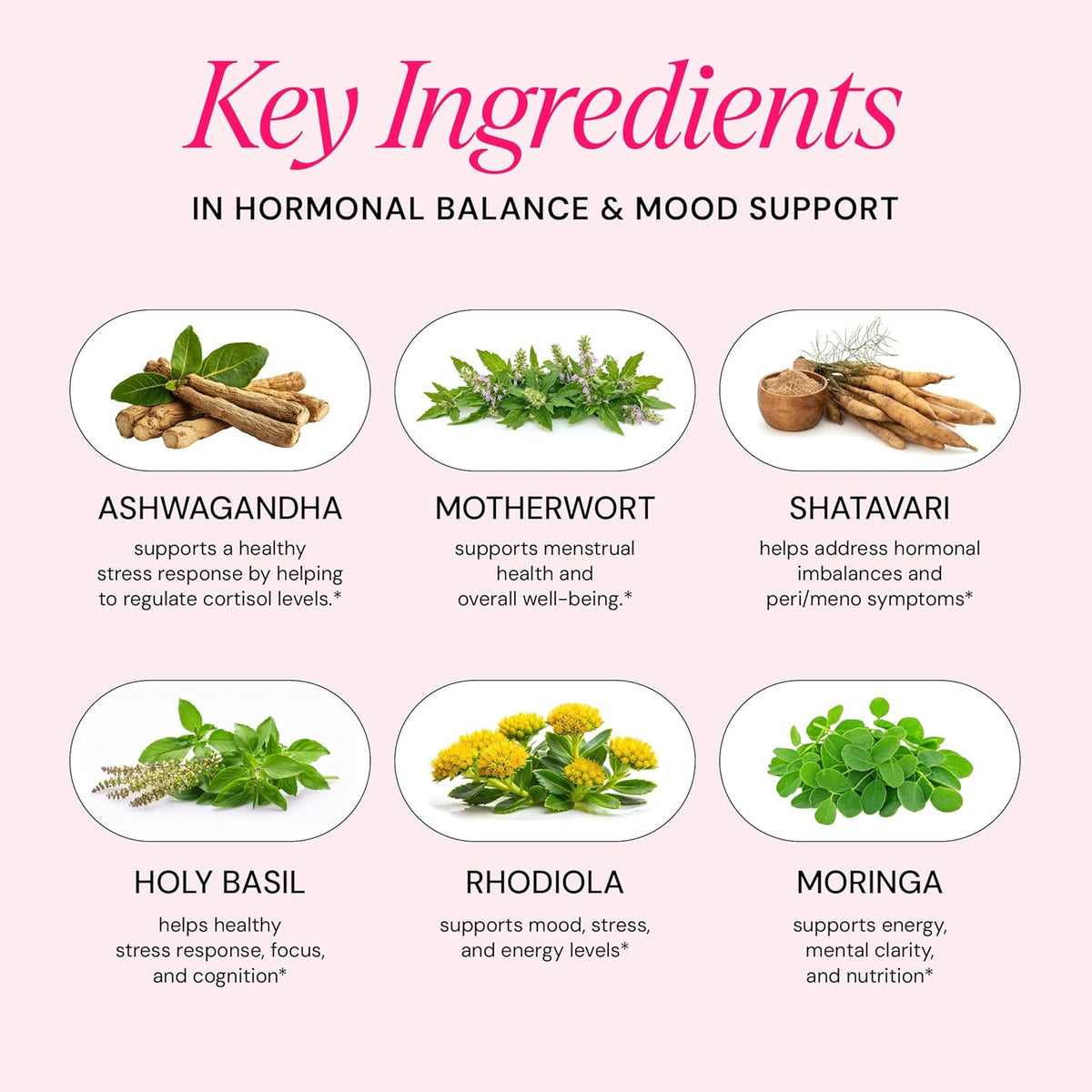 Ayurvedic Hormone Balance for Women | Cortisol Reducer | Mood, Energy, & Sleep Support | Regulates Estrogen | Stress Relief | Ashwagandha, Rhodiola, & Shatavari | Made in USA | 60 Ct. - OSH Wellness
