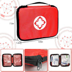 First Aid Kit 300PCS Car Home Camping Essentials Red 1st Aid | School Supplies,Dorm Room Essentials,Survival Kit,Emergency Kit,Outdoor Adventure,Office Hiking Portable