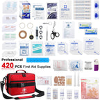 Poygik Premium 420-Piece Large First Aid Kit for Home, Car, Camping | Well-Organized, Portable Emergency Medical Kits for Travel, Truck, Hiking, Sports, Office, Businesses & Outdoor Emergencies