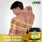 5Kind Extra Strong Hemp Cream 10.1 fl oz - Maximum Strength | Natural Topical Cream - Muscle Rub for Lower Back, Joints, Neck, Knees, Shoulders