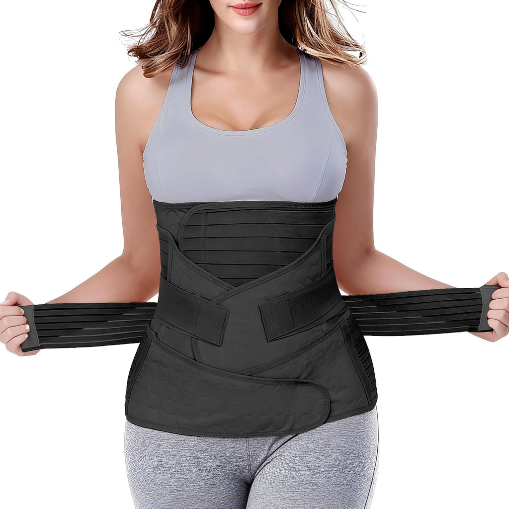 3 in 1 Postpartum Belly Wrap Recovery Band Belt Abdominal Binder | Postpartum Belly Band, Belly Binder Post Partum, Post Surgery Pregnancy Belly Support Band Recovery Belly/waist/pelvis (L)