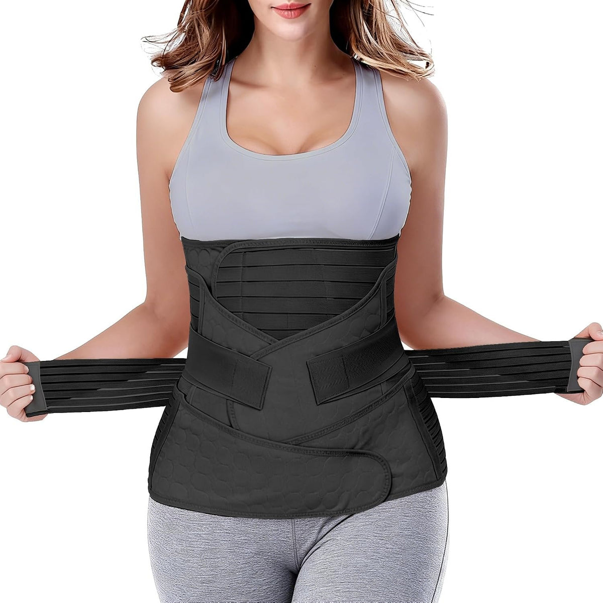 3 in 1 Postpartum Belly Wrap Recovery Band Belt Abdominal Binder | Postpartum Belly Band, Belly Binder Post Partum, Post Surgery Pregnancy Belly Support Band Recovery Belly/waist/pelvis (L)