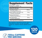 Nutricost Natural Energy Pills Complex 120 Capsules, Gluten-Free, GMO-Free | 100mg Caffeine, With Guarana, Gotu Kola and Yerba Mate