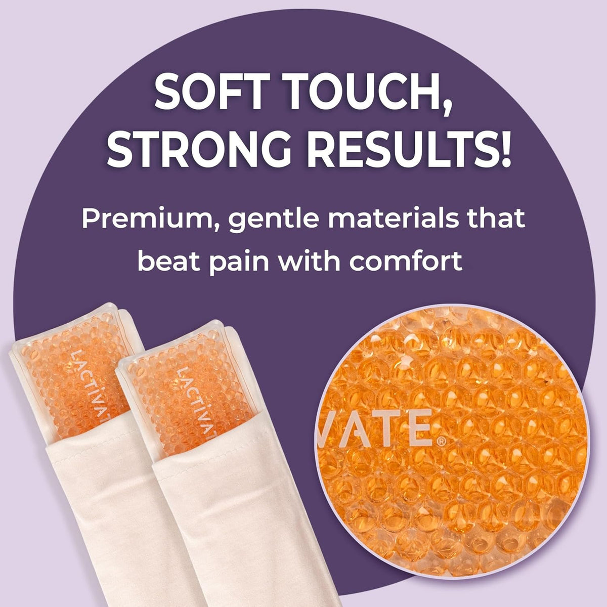 Lactivate Perineal Ice Pack for Maternity Postpartum Care - Set of Two Reusable Hot & Cold Gel Pads with 4 Soft Bamboo Covers for Vaginal Tears - Hospital Bag Maternity Essentials for New Mums