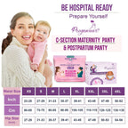 Pregawear C Section Maternity Panty(4) & Postpartum Panty(10) Combo |Low Rise 360˚ Coverage Disposable Underwear|Ultra Thin, 100% Leak Proof, Antifungal After Delivery Heavy Flow