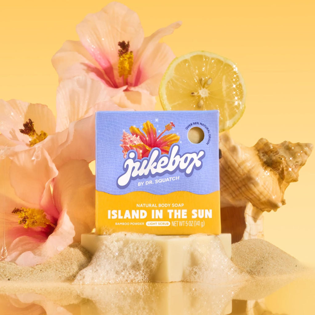 JUKEBOX Natural Women’s Bar Soap, Body Soap Bar (5oz, 1-Pack) | Shower & Bath Soap, Cold Process With Natural Oils, Gifts for Women, Island in the Sun