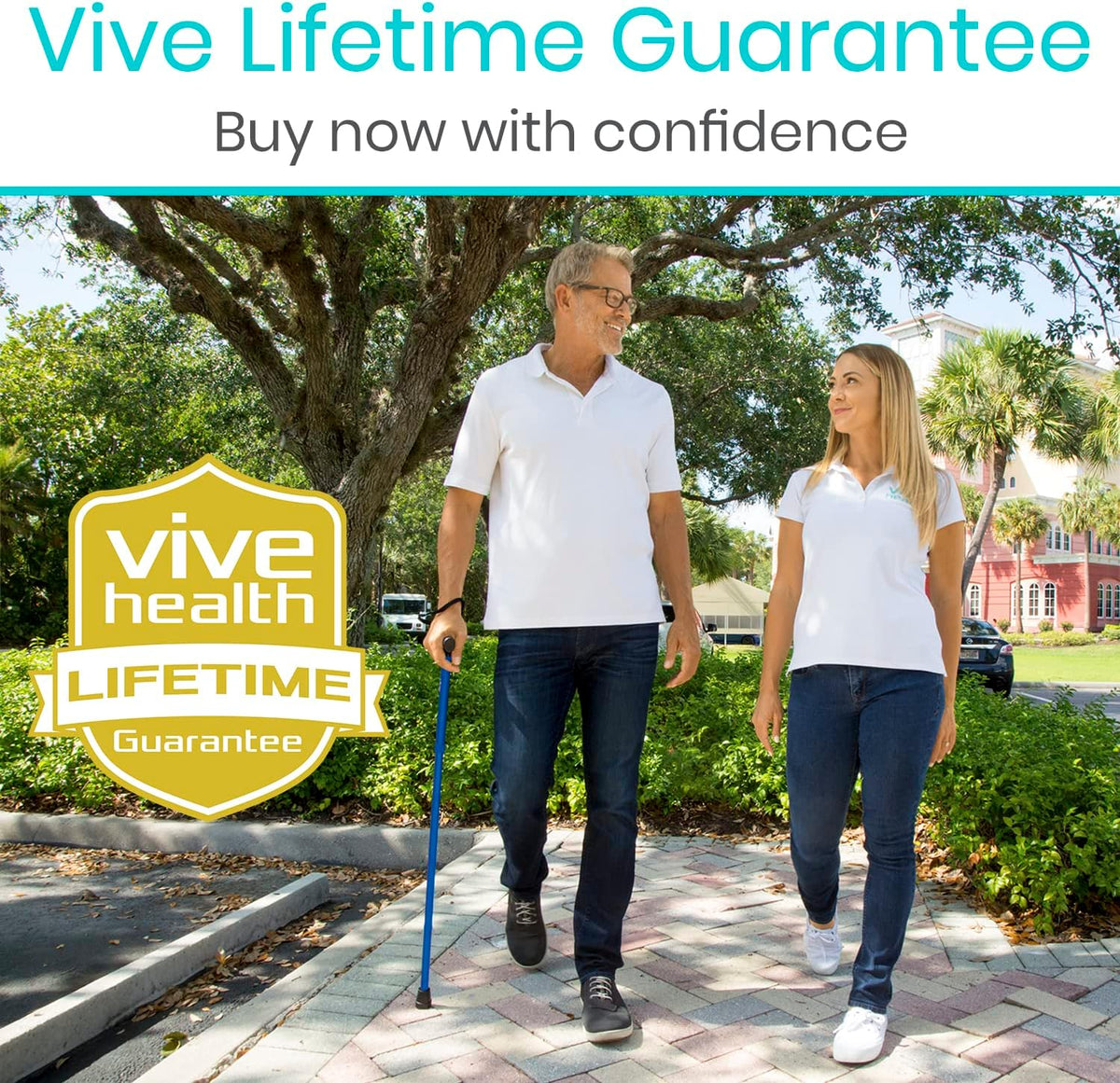 Vive Folding Cane - Foldable Walking Cane for Men, Women - Fold-up | Collapsible, Lightweight, Adjustable, Portable Hand Walking Stick - Balancing Mobility Aid - Sleek, Comfortable