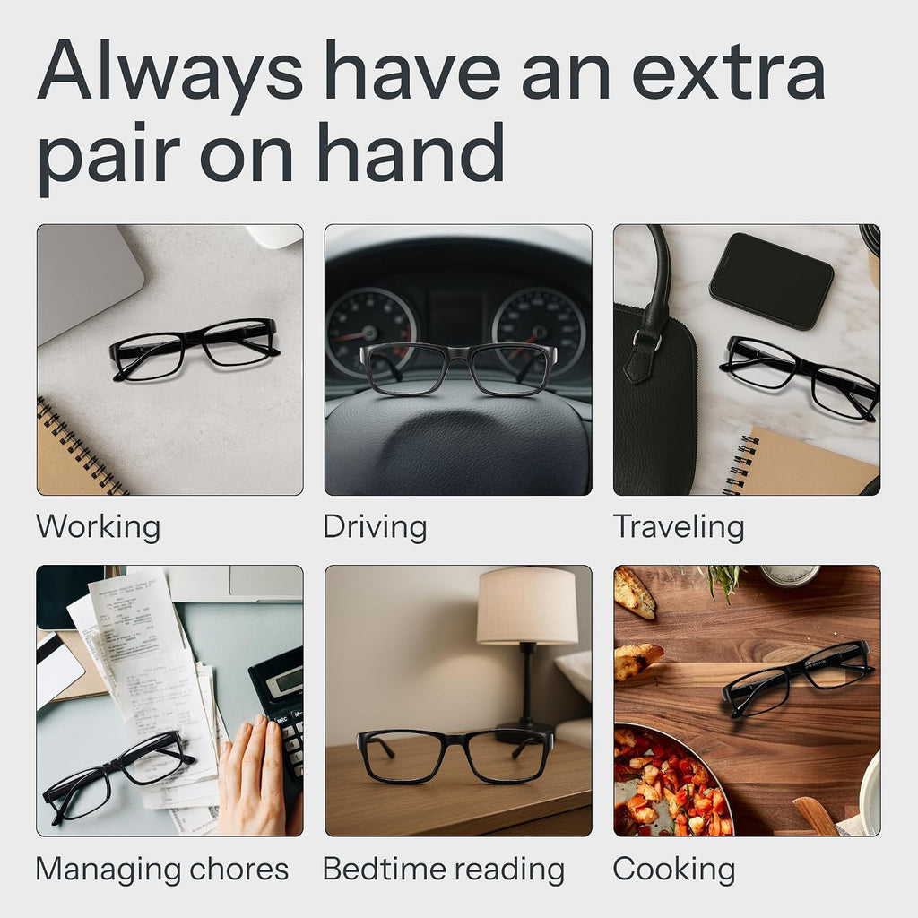 Gaoye 1.5 Professional Reading Glasses for All Day - Computer Readers with Blue Light Protection - Value Pack