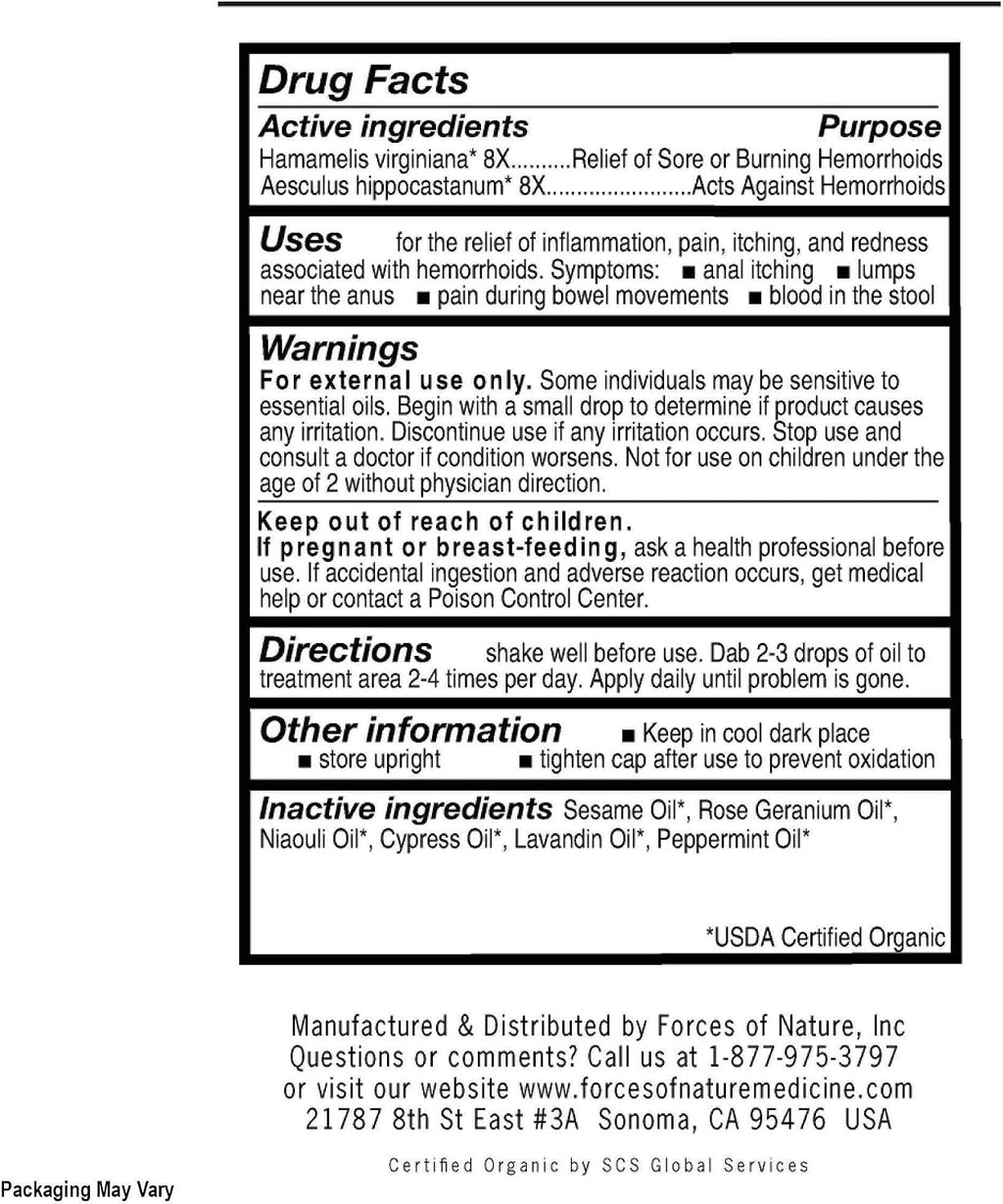 Forces of Nature Hemorrhoid Control Extra Strength (5ml) + Fissure Control (11ml) | Virtual Bundle