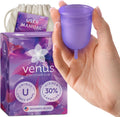 Venus Menstrual Cup (Period Cup for Women) - Best for Heavy Flow - 12 Hours Leak-Free Protection - 100% Medical-Grade Silicone Reusable Cup - Unique Design to Ease Your Period Cycle | Large
