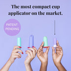 2 Menstrual Cups and Applicator Bundle - No Metals or Toxins - 100% Medical-Grade Silicone - Softest Reusable Period Cup - Inserts Like a Tampon - Capacity of 4 and 6 Tampons