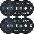 CAP 2-inch Olympic Bumper Plate Weight Set | 100-370 lbs | Multiple Colors | Storage Rack Optional