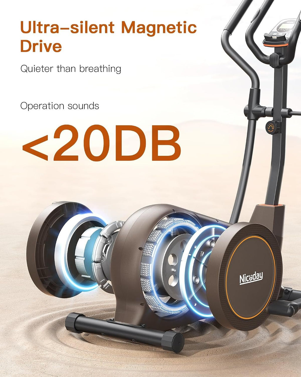 Niceday Elliptical Exercise Machine with 15.5IN Stride