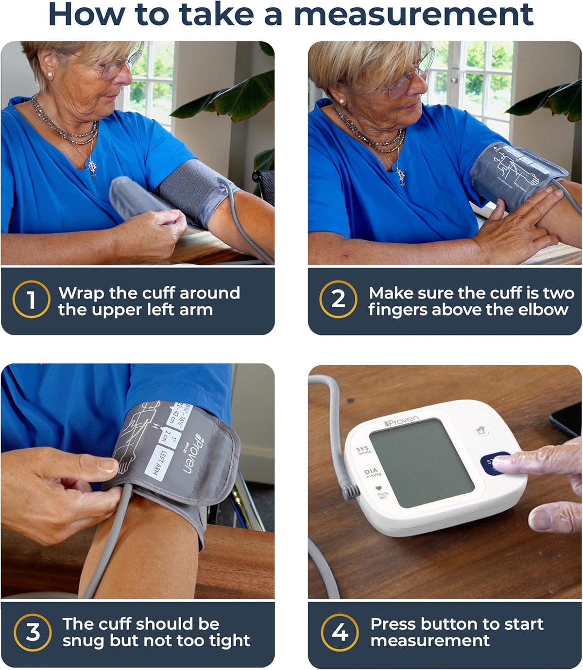 iProven Bluetooth Blood Pressure Monitor for Home Use with App Integration | For Upper Arm, Easy-to-Use One-Touch Operation, accurate BP Cuff with Large Display for Convenient Monitoring