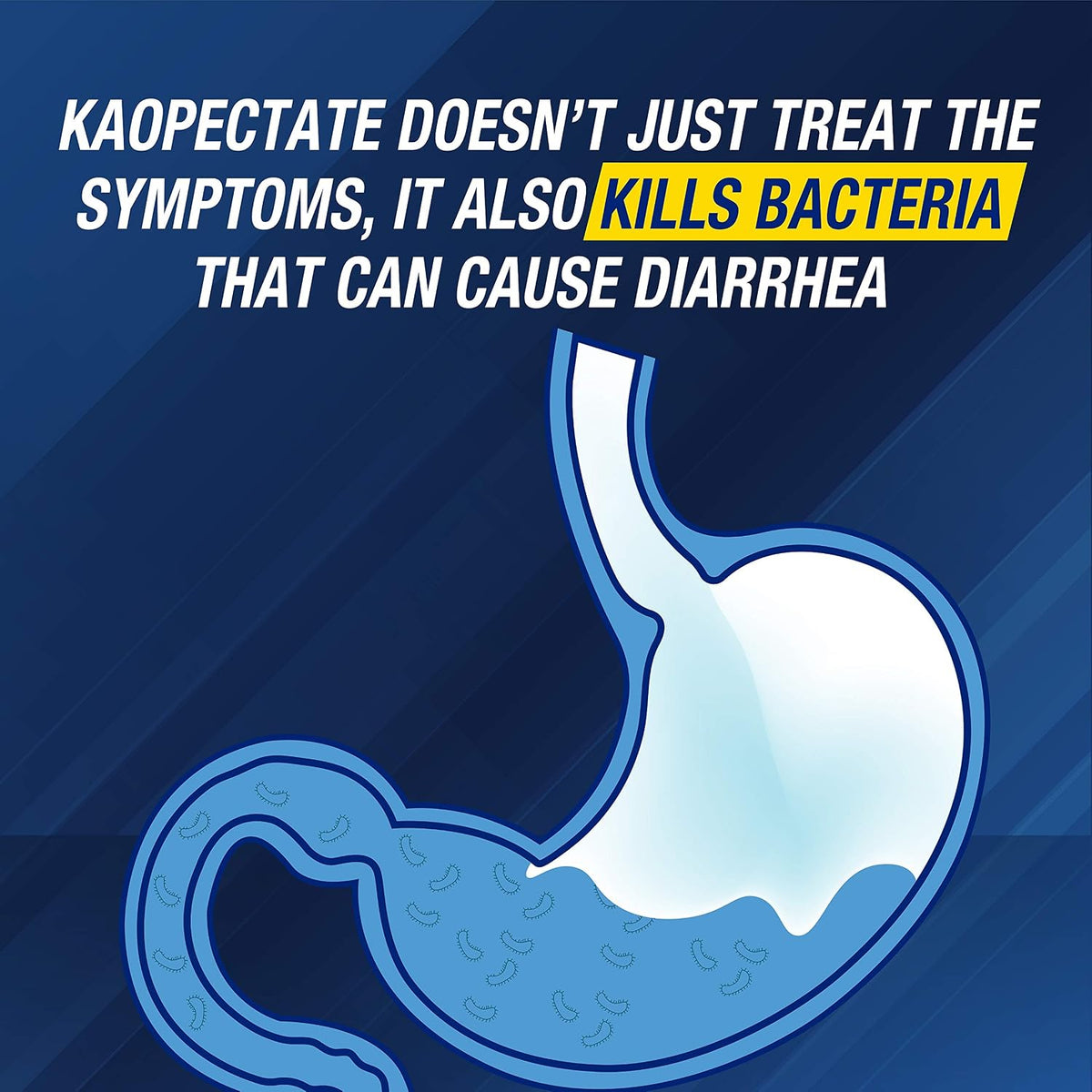 Kaopectate Multi-Symptom Anti-Diarrheal & Upset Stomach Reliever, 42 Caplet | Anti Diarrhea Caplets with Bismuth Subsalicylate