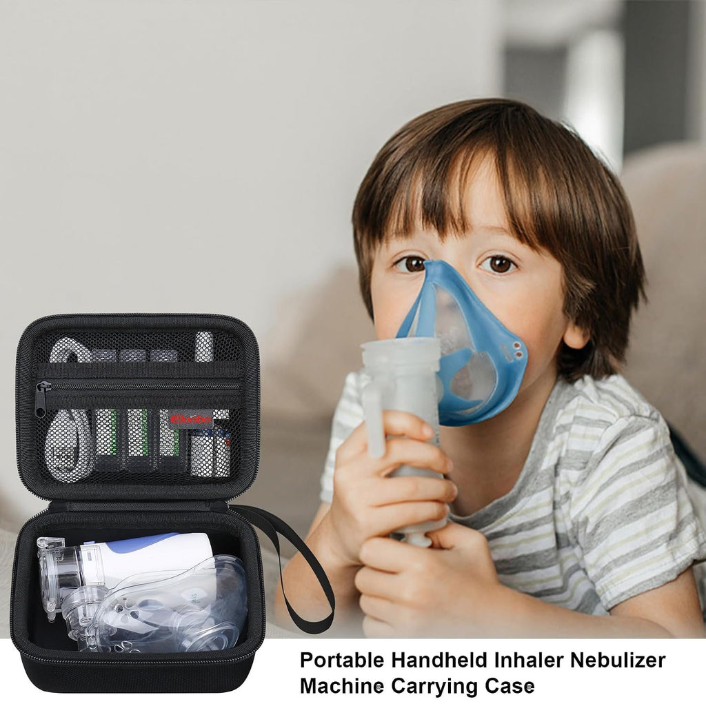 Elonbo Carrying Case for Portable Handheld Inhaler Nebulizer Machine, Black
