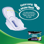Whisper Maxi Overnight Sanitary Pads - XL Wings (15 Count)