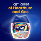 TUMS Chewy Bites Antacid Tablets, Lemon and Strawberry, 28 Count | Ultra Strength Formula, Neutralizes Acid Instantly for Indigestion and Upset Stomach, Multi-Symptom Relief, Gluten Free