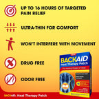 Backaid Heat Therapy Patch, Air-Activated Therapeutic Heat, Wide, 6 Count